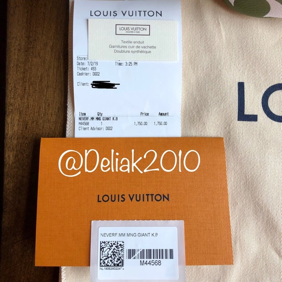 SOLD! Louis Vuitton Giant Neverfull Khaki FULL SET - Picture 8 of 8